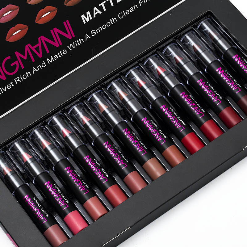 12 Pcs Lipstick Kit Long Lasting Matte Set Lipstick