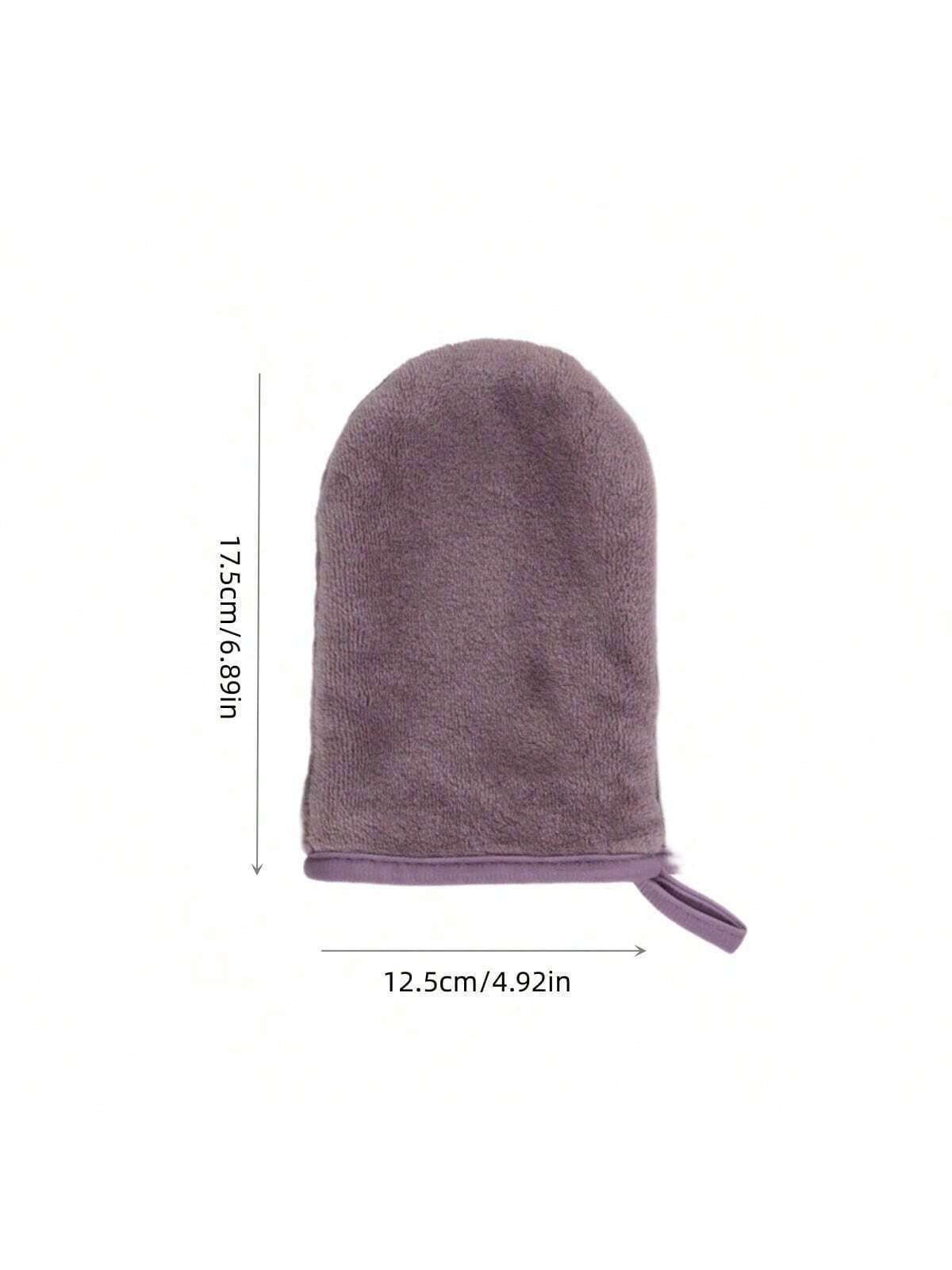 2Pcs Multi Color Microfiber Double Sided Makeup Remover Mitt Reusable for Face Cleansing