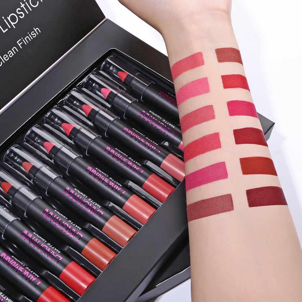 12 Pcs Lipstick Kit Long Lasting Matte Set Lipstick