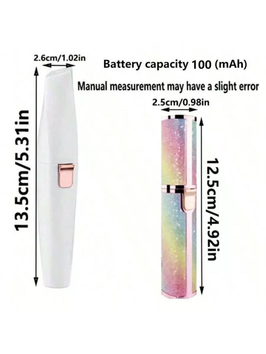 1Pc Portable Mini Electric Face Hair Remover, Women Facial Shaver, Women Eyebrow & Facial Epilation Device, 2-In-1 Eyebrow Razor & Painless Shaver, Rechargeable, Suitable for Pink Eyebrow, Lip, Body, Chin & Arm, USB Rechargeable Women Razor, Eyebrow Trimmer, Multifunctional Shaver, Mini Lipstick Hair Removal, 2-In-1 Eyebrow Trimmer, Painless Epilation, for Women Face, Eyebrow, Lips, Nose and Body Hair